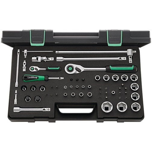 Juego De Llaves De Vaso 40/52/45/12qr 57 Uds. 1/4 + 1/2 Pulg