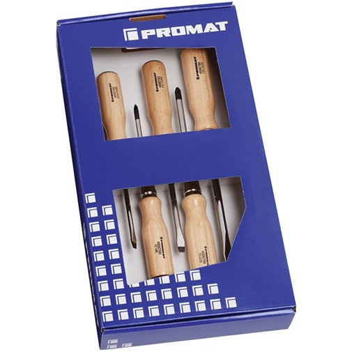 Juego De Destornilladores 5 Uds. Ranura / Pzd Mango De Mader