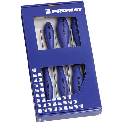 Juego De Destornilladores 6 Uds. Ranura / Pzd Mango Tricompo