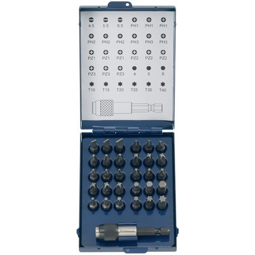 Surtido De Puntas 31 Uds. Ranura/ph/pzd/tx Con ImÁn Y Mandri