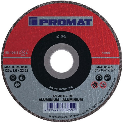 Disco De Corte D 180 X 3 Mm Recto Aluminio PerforaciÓn 22,23