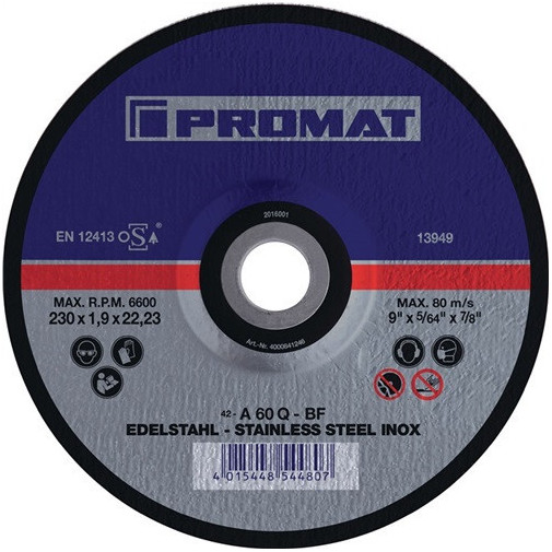 Disco De Corte Inox D 125 X 1,5 Mm Recto Inox PerforaciÓn 22