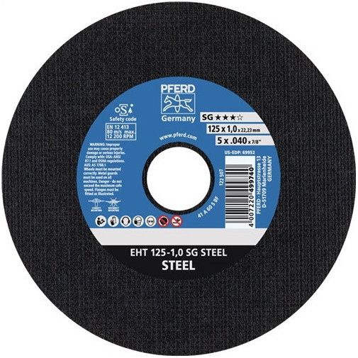 Disco De Corte Sg Steel D 230 X 3,2 Mm Recto Acero Perforaci