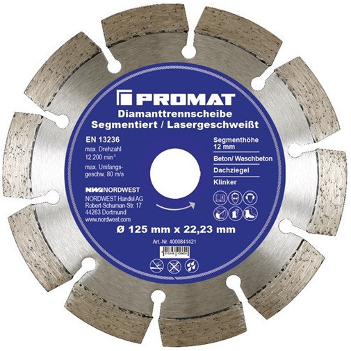 Disco De Corte Diamantado DiÁm. 115 Mm PerforaciÓn 22, 23 Mm