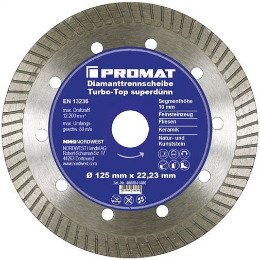 Disco De Corte Diamantado DiÁm. 230 Mm PerforaciÓn 22,23 Mm