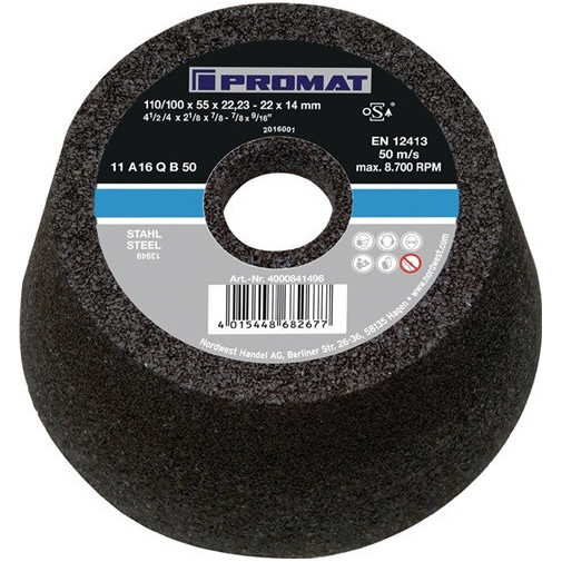 Muela De Copa A24q 110/100 Mm Acero Y Acero Fundido 24 Perfo