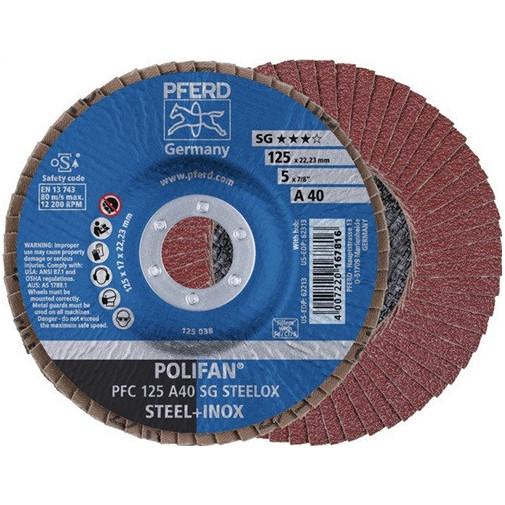 Disco Abrasivo De LÁminas Polifan A Sg Steelox DiÁm. 125 Mm
