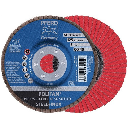Disco Abrasivo De LÁminas Polifan Co-cool Sg Steelox DiÁm. 1