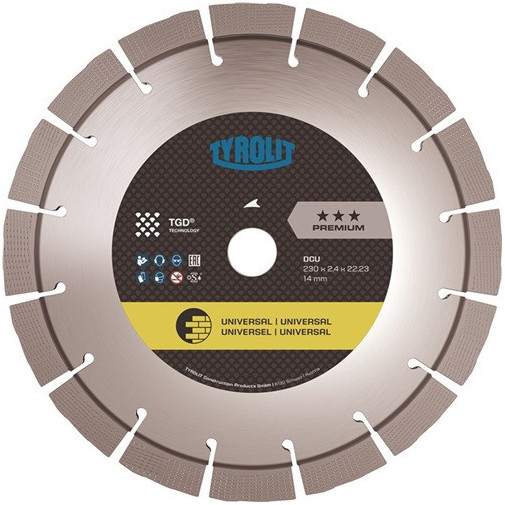 Disco De Corte Diamantado Premium Dcu DiÁm. 230 Mm Perforaci