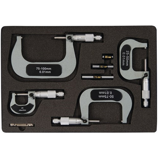 Juego De MicrÓmetros De Exteriores Din 863/1 0-100 Mm Promat