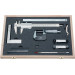 HELIOS-PREISSER 0212520 8 -Teiliger Messzeugsatz mit Taschenmessschieber Duo-Fix, 150 mm, eckiges Tiefenmaß