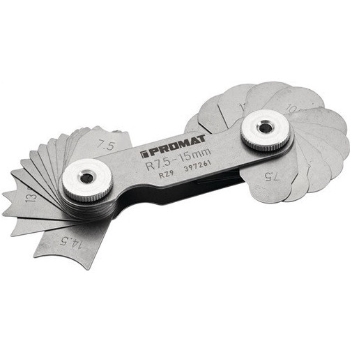 Plantilla De Radio 7,5-15 Mm NÚmero De Hojas 16 Uds. Promat