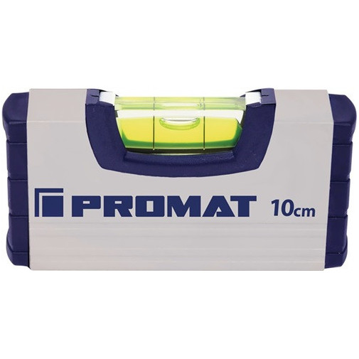 Nivel De Burbuja 10 Cm Aluminio Plateado +- 0,5 Mm/m Promat