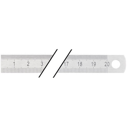 Escala De Acero Longitud 200 Mm Acero Flexible DivisiÓn B =