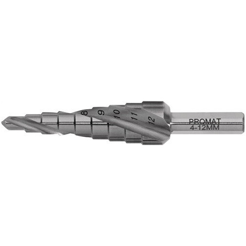 Broca Escalonada Área De PerforaciÓn 4-12 Mm Hss Acanalado E