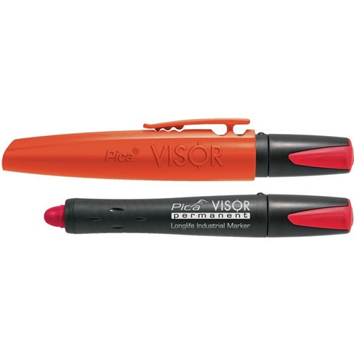 Marcador Industrial Visor Permanent Rojo Resistente Al Agua