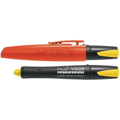 Marcador Industrial Visor Permanent Amarillo Resistente Al A