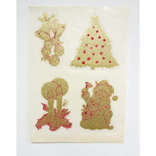 Adhesivo Remov. Velas-pino-papa Noel 210x300 Mm