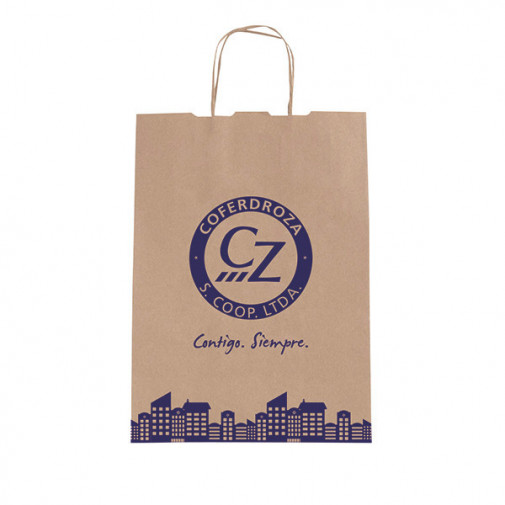 Bolsa Papel Kraft Asa C/200 35+18x32cm