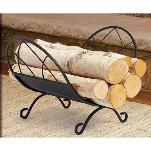 Cesta LeÑa H.forj Neg.mat Vh