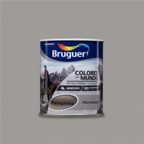 Pintura Plast Mate Int. 750 Ml Perla Mono Patagonia Bruguer