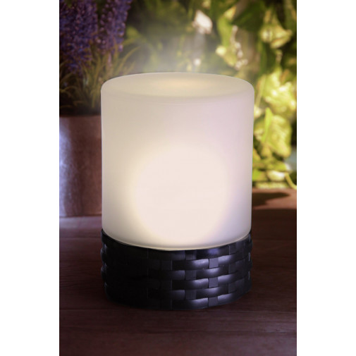 Vela Exter. 10,5 X 14,5cm Solar Ratan Y Cristal Bl Legsgtl10