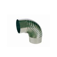 Codo Tubo Estufa 90º 150 Mm Rizado Ac Galv Exojo