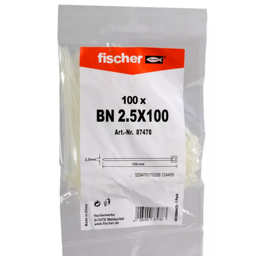 Brida 2,5x100mm Nyl Bl Fischer 100 Pz