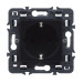 Base Enchufe Elec 9x9x3,8cm Emp Toma Tierra Abs Dark Valena
