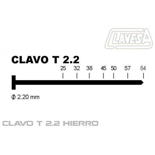 Clavo Clavad.neum Modelo T 64mm Dor Ct2264 Clavesa-atk 1.000
