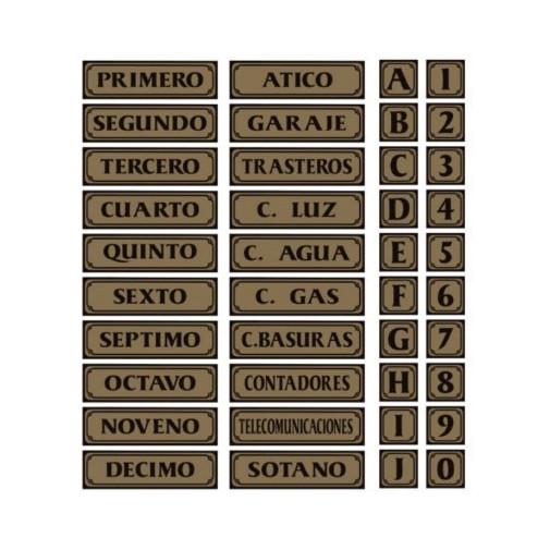 Placa Señal Adh 290x080mm Bajo Alu Oro Superl.