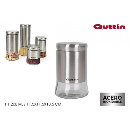 Bote Almacenamiento Vidrio/acero 1,2 L