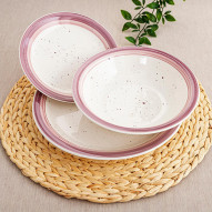 Vajilla Ceramica Allegra Peoni 18 Pzas