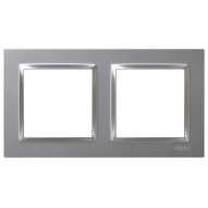 Marco Elec 2 Elementos Emp. Alum Serie 10 Simon