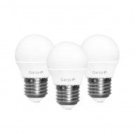 Bombilla Ilumin Esf. Led Garza E27 6w 470lm 3000k 3 Pz