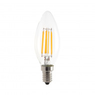 Bombilla Ilumin Vela Led Filamento Garza E14 6w 810lm 2700k
