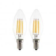 Bombilla Ilumin Vela Led Filamento Garza E14 4w 470lm 2700k