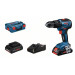 Bosch Professional 18V System GSB 18V-55 - Taladro percutor a batería (Brushless, 55 Nm, 2 baterías ProCORE x 4.0 Ah, en L-BOXX)