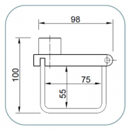 Candado P/ Ballesta-tijera 55x75 Mm