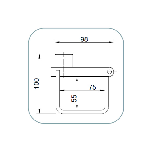 Candado P/ Ballesta-tijera 55x75 Mm
