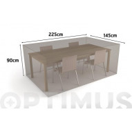Funda Mesa Rectangular + 4 Sillas Vison 225 X 145 X H 90