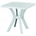 LI.G Mesa Cuadrada de plástico, Color Blanco, Medidas 75 x 73 x 75 cm