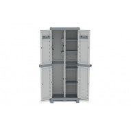 Armario Resina Escobero Gris Wave 181,8 X 70 X 43,8 Cm