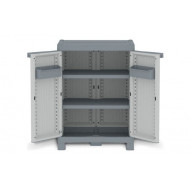 Armario Resina Medio 2 Estantes Gris Wave 97,9 X 70 X 43,8 C