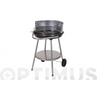 Barbacoa Carbon Redonda Con Ruedas Ø 51 X 81 Cm