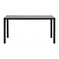 Mesa Aluminio Polywood Negra/gris 150 X 90 Cm
