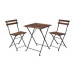 Mesa Madera Metal + 2 Sillas Plegables 55 X 54 Cm