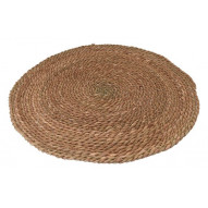 Alfombra Redonda Hoja De Totora 80 Cm
