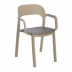 Silla Resina C/braz Chocol Ona -
