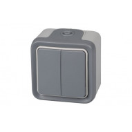 Conmutador Superficie Doble Estanco Ip55 Plexo